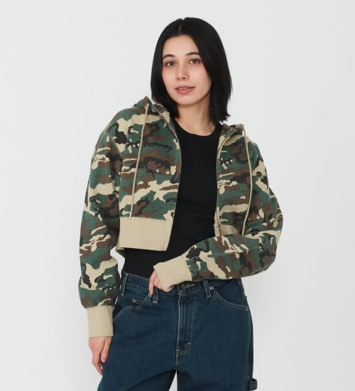 Dickies(ディッキーズ)のレディース サーマルショートフーディー|トップス/パーカー/レディース|カモフラージュ