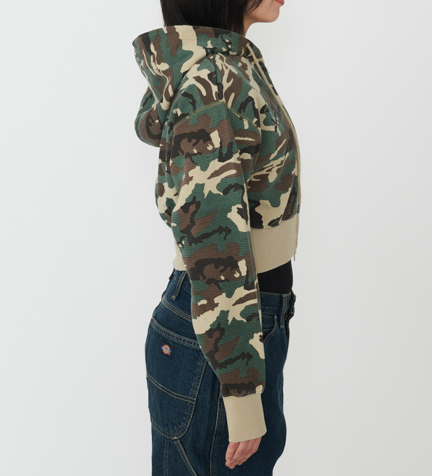 Dickies(ディッキーズ)のレディース サーマルショートフーディー|トップス/パーカー/レディース|カモフラージュ