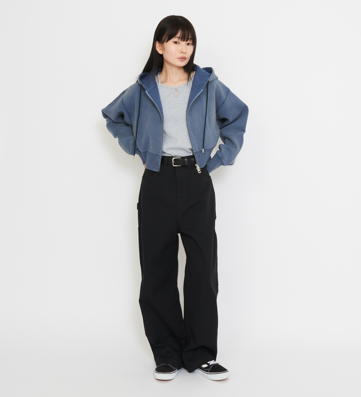 Dickies(ディッキーズ)のレディース サーマルショートフーディー|トップス/パーカー/レディース|ライトブルー