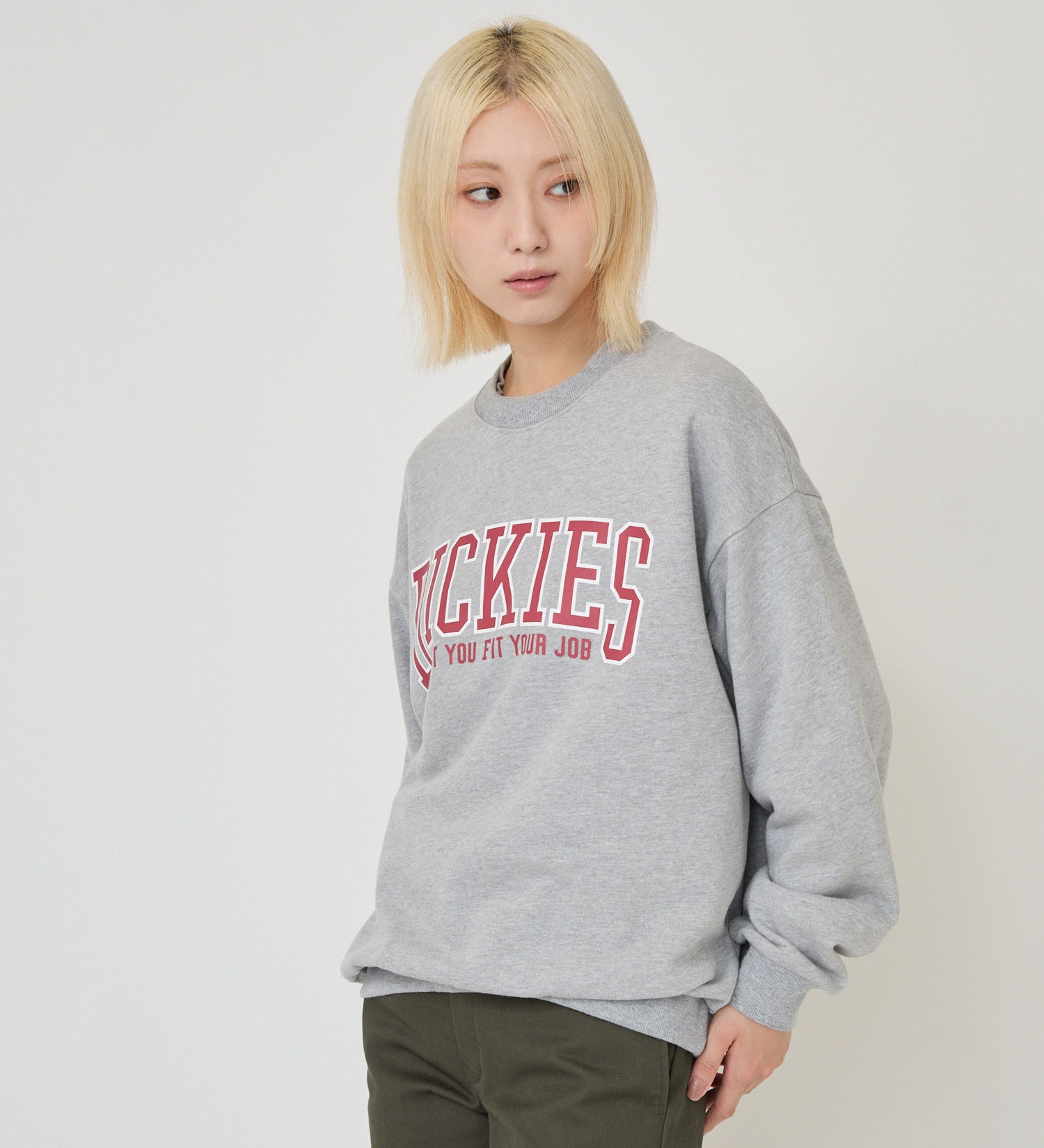 Dickies(ディッキーズ)のカレッジロゴスウェット|トップス/スウェット/レディース|ヘザ－グレー