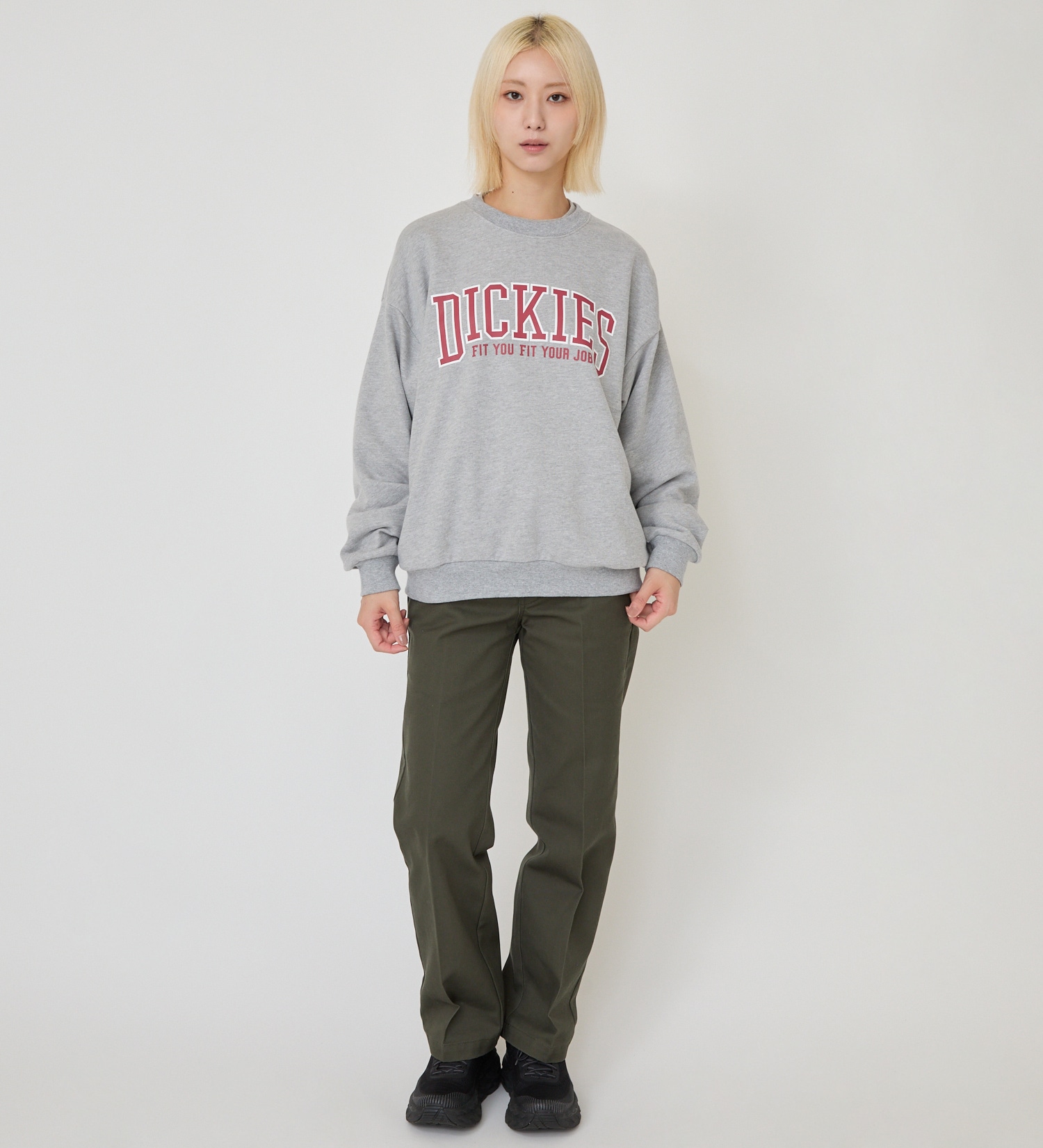 Dickies(ディッキーズ)のカレッジロゴスウェット|トップス/スウェット/レディース|ヘザ－グレー