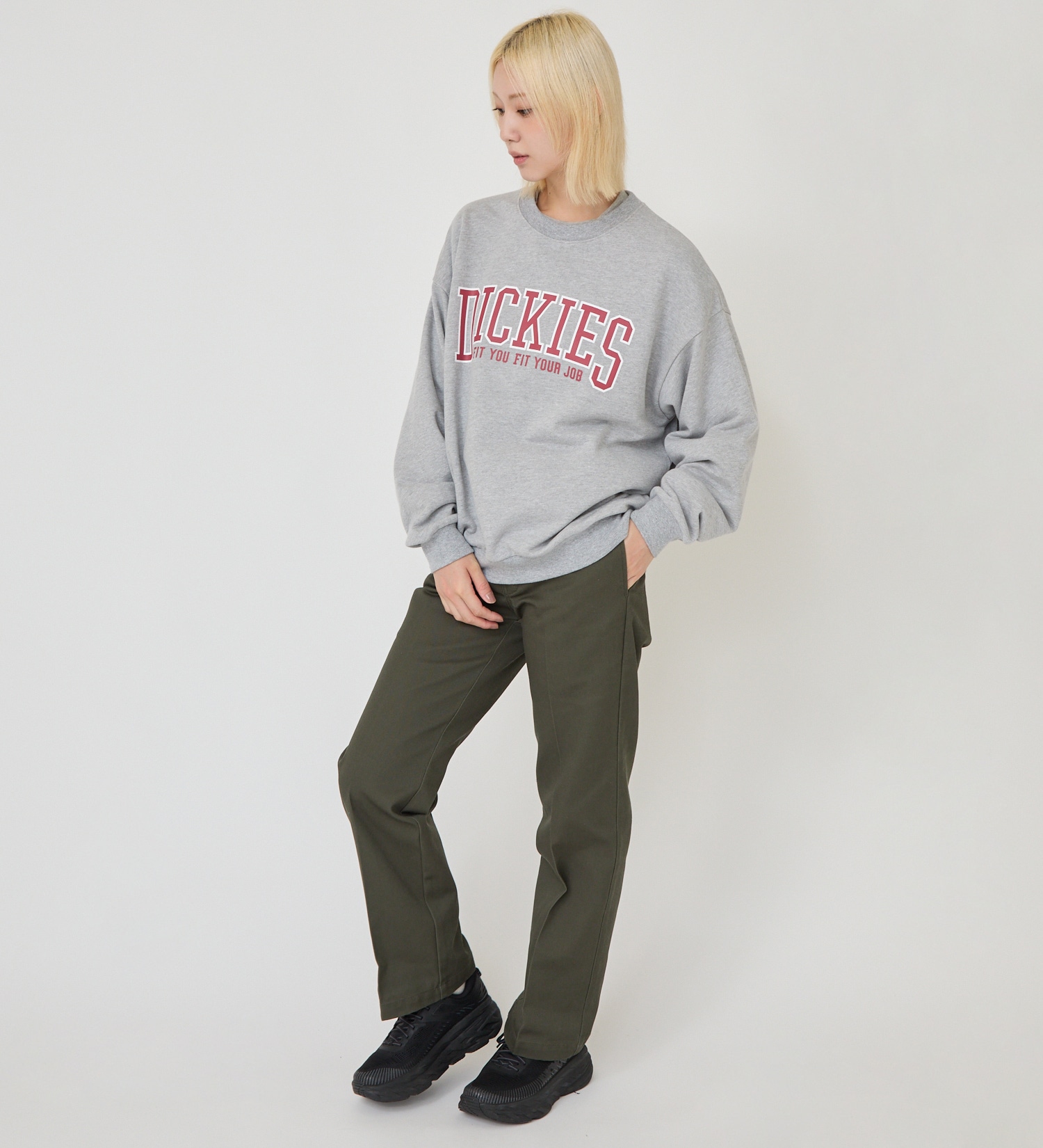 Dickies(ディッキーズ)のカレッジロゴスウェット|トップス/スウェット/レディース|ヘザ－グレー