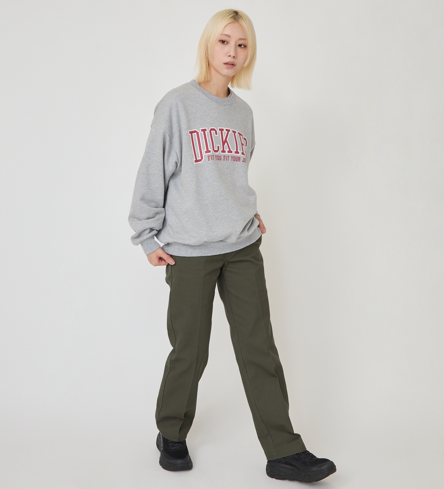 Dickies(ディッキーズ)のカレッジロゴスウェット|トップス/スウェット/レディース|ヘザ－グレー