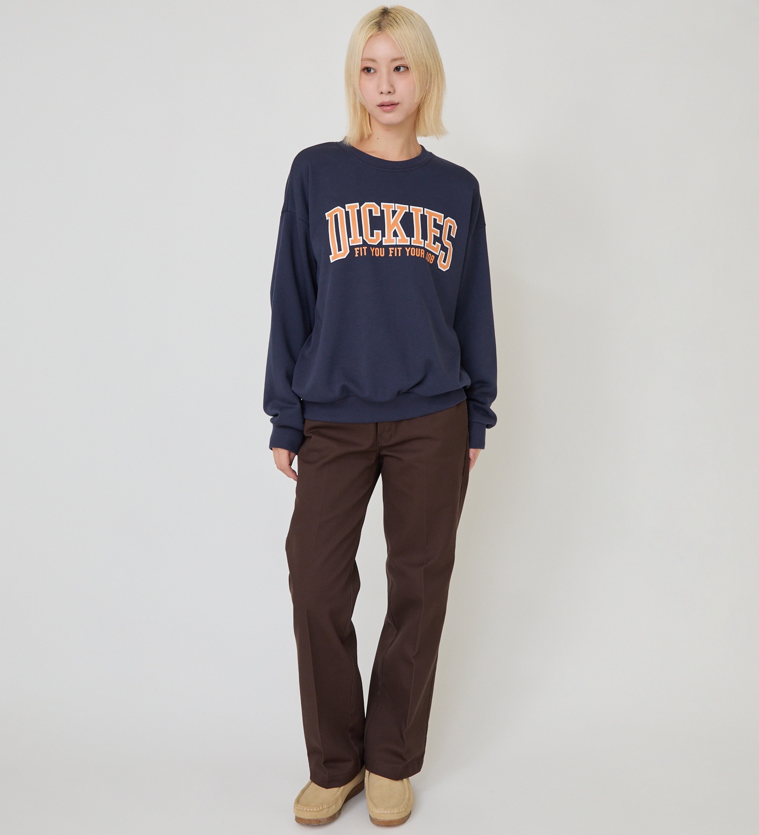 Dickies(ディッキーズ)のカレッジロゴスウェット|トップス/スウェット/レディース|ネイビー
