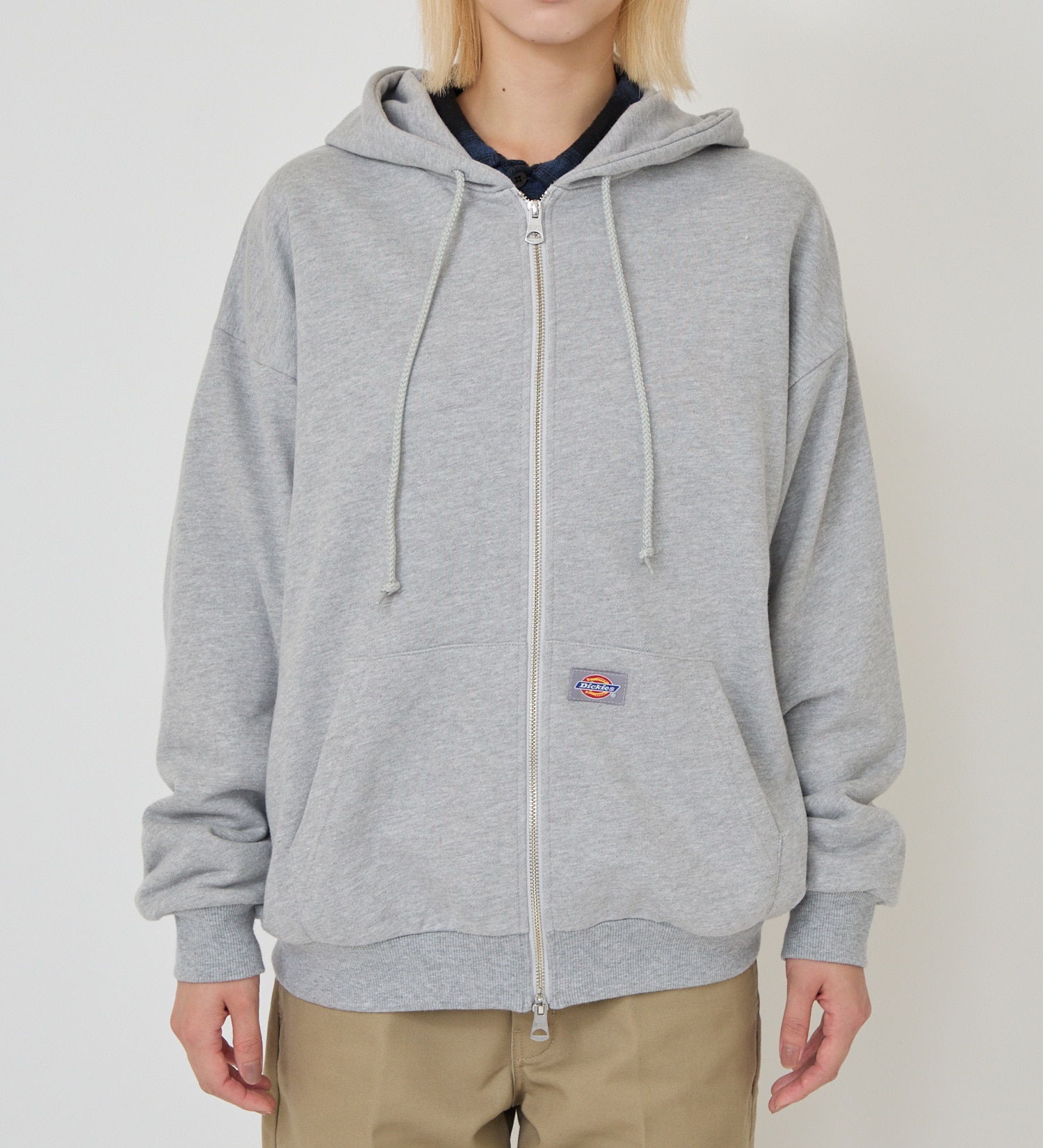 Dickies(ディッキーズ)のプレーンジップフーディー|トップス/パーカー/レディース|ヘザ－グレー