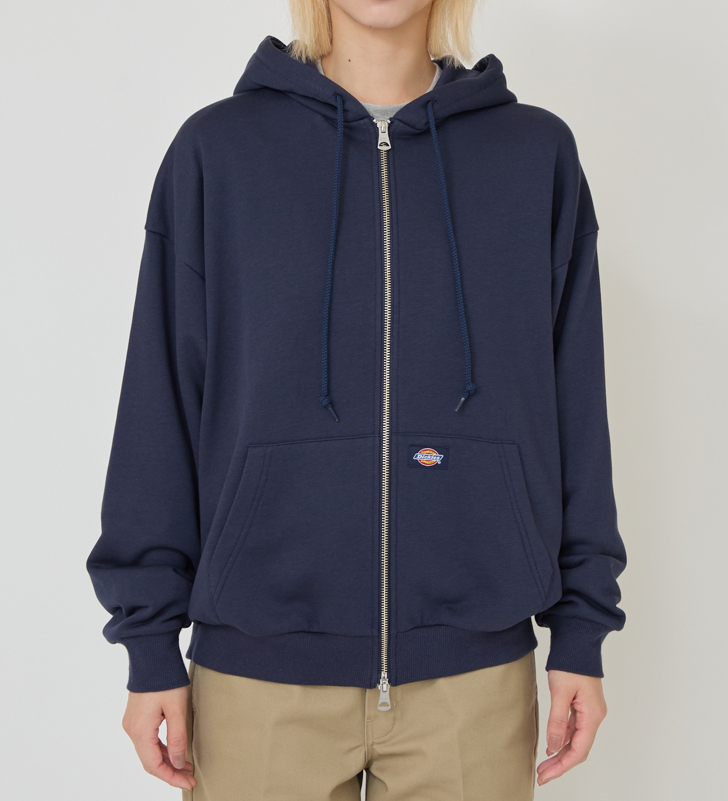 Dickies(ディッキーズ)のプレーンジップフーディー|トップス/パーカー/レディース|ネイビー