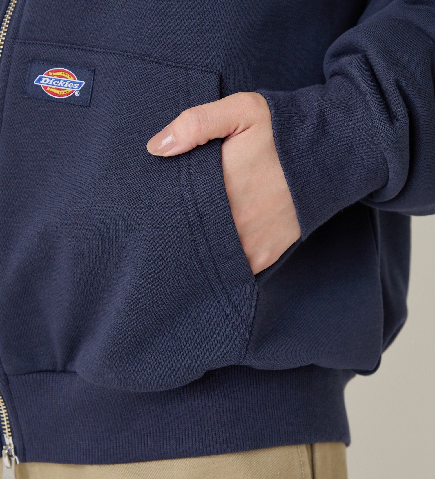 Dickies(ディッキーズ)のプレーンジップフーディー|トップス/パーカー/レディース|ネイビー