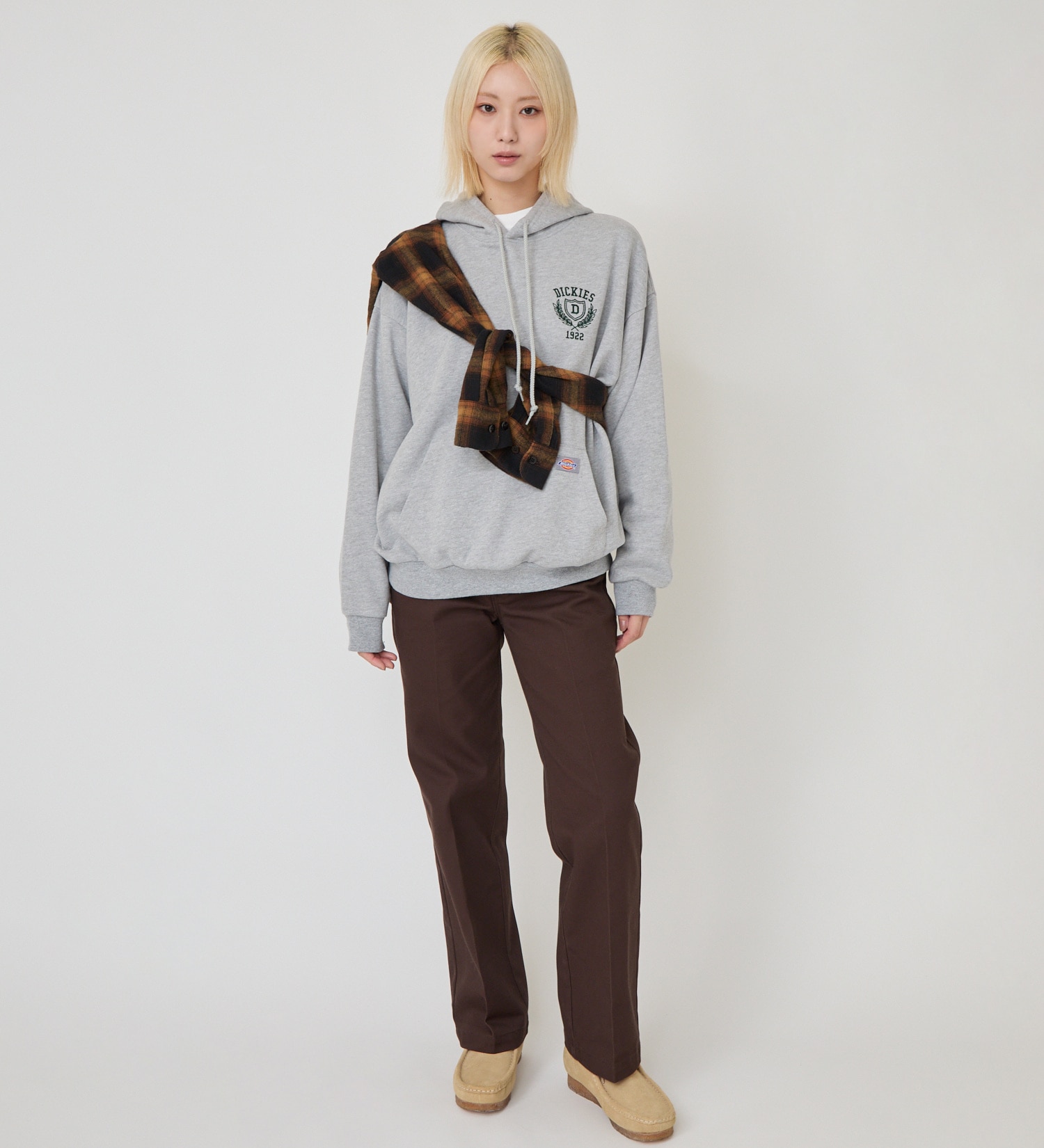 Dickies(ディッキーズ)のカレッジロゴフーディー|トップス/パーカー/レディース|ヘザ－グレー