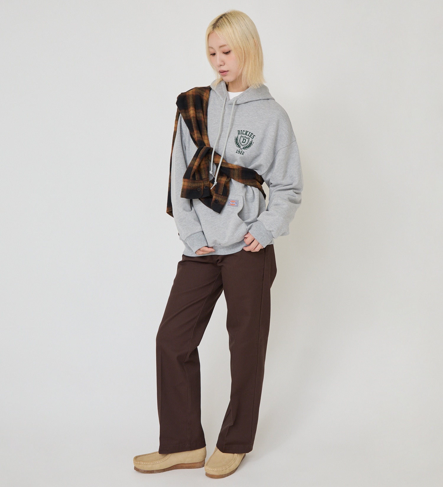 Dickies(ディッキーズ)のカレッジロゴフーディー|トップス/パーカー/レディース|ヘザ－グレー
