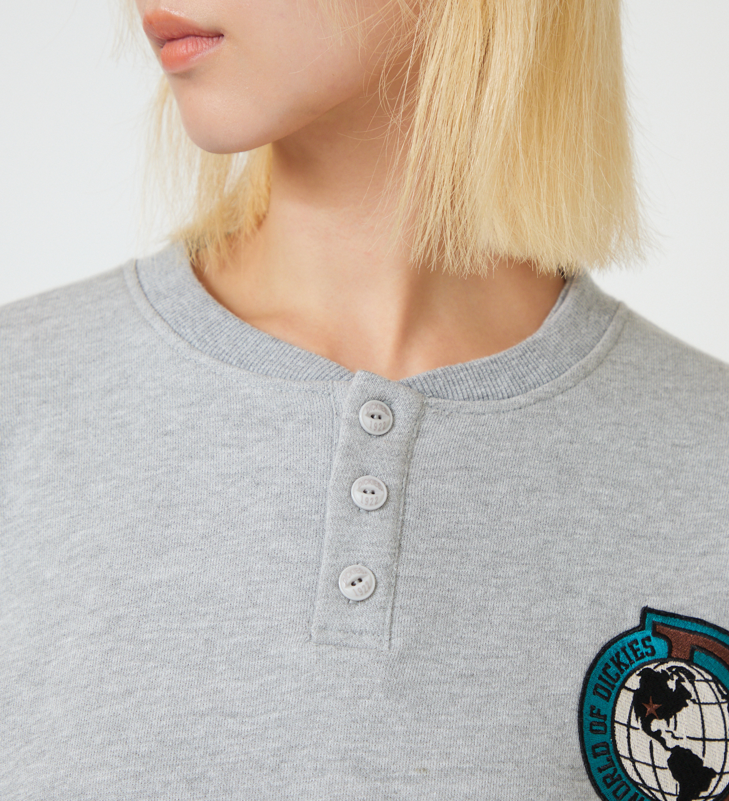 Dickies(ディッキーズ)のヘンリーネックスウェット|トップス/スウェット/レディース|ヘザ-グレー