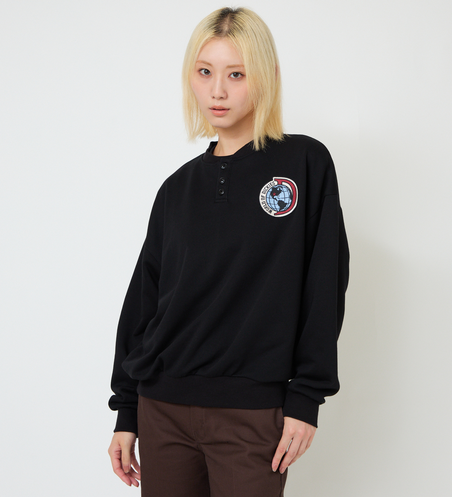 Dickies(ディッキーズ)のヘンリーネックスウェット|トップス/スウェット/レディース|ブラック