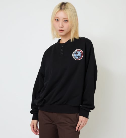 Dickies(ディッキーズ)のヘンリーネックスウェット|トップス/スウェット/レディース|ブラック