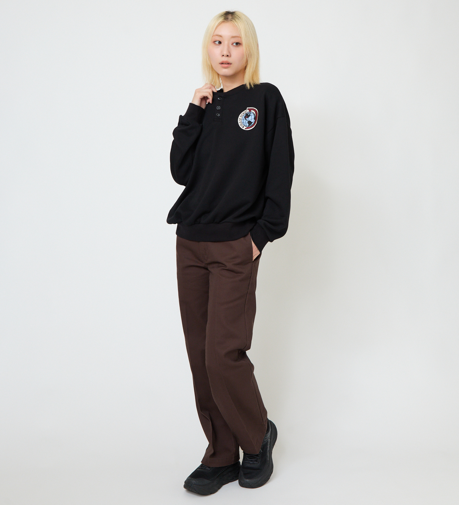 Dickies(ディッキーズ)のヘンリーネックスウェット|トップス/スウェット/レディース|ブラック