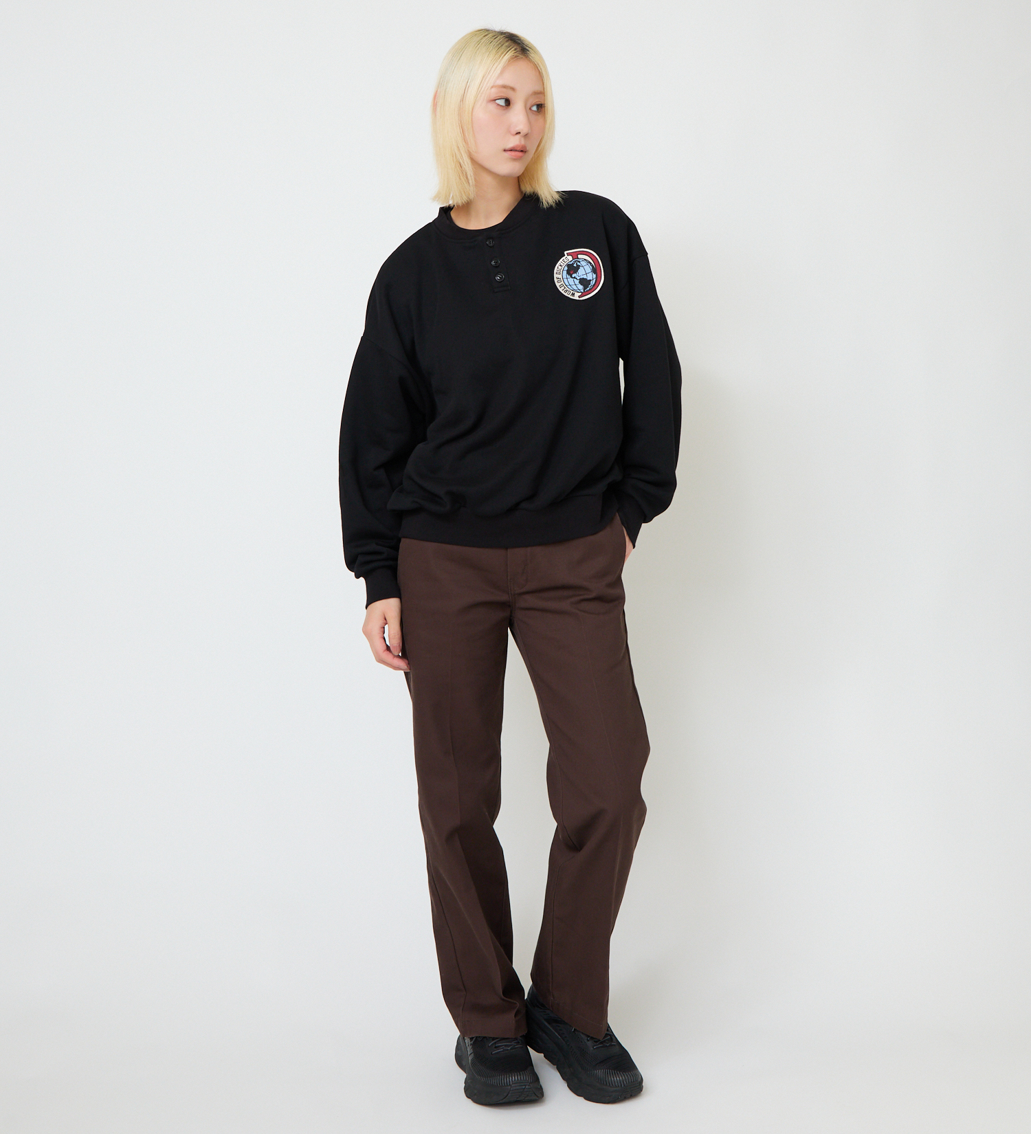 Dickies(ディッキーズ)のヘンリーネックスウェット|トップス/スウェット/レディース|ブラック