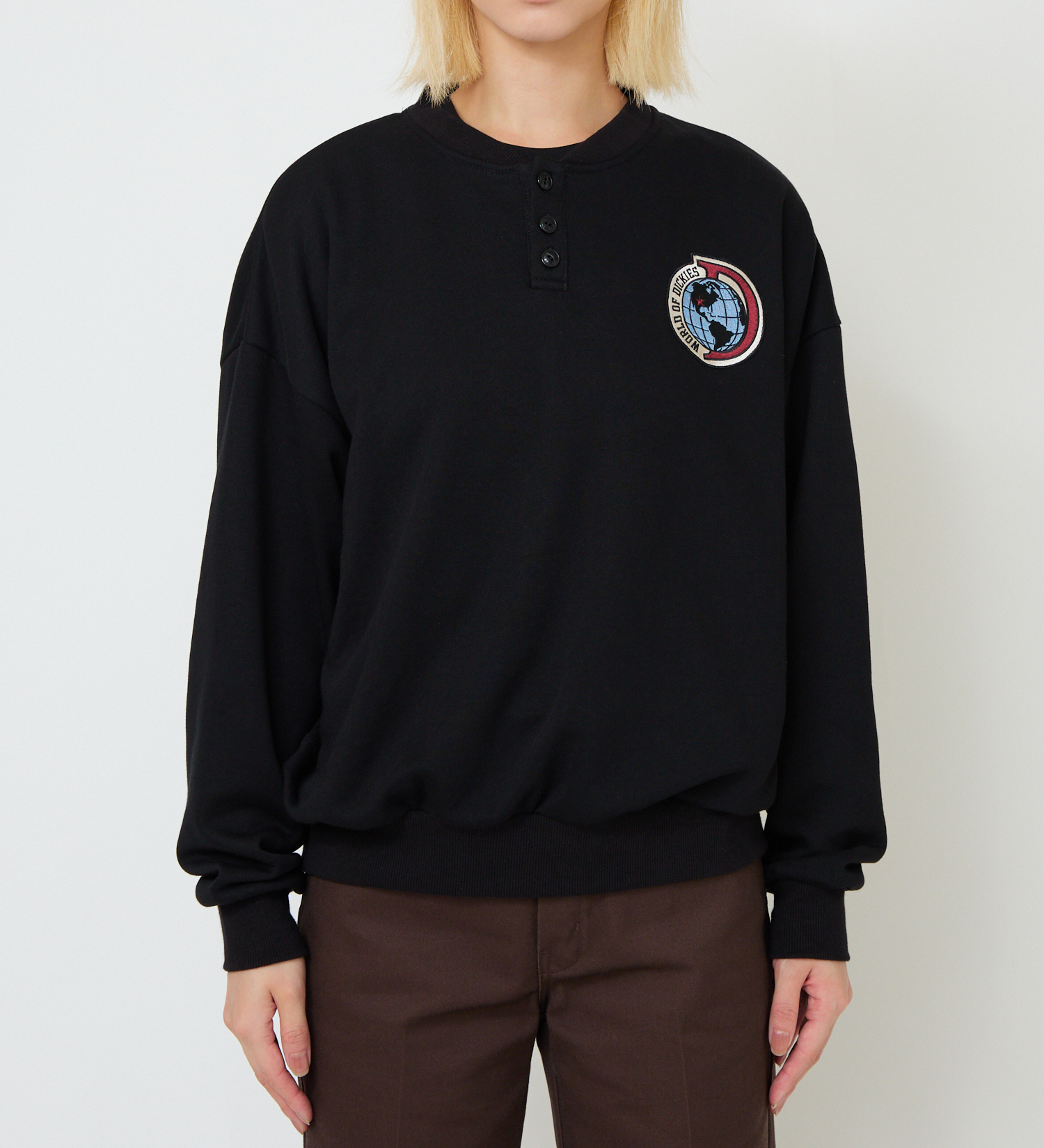 Dickies(ディッキーズ)のヘンリーネックスウェット|トップス/スウェット/レディース|ブラック