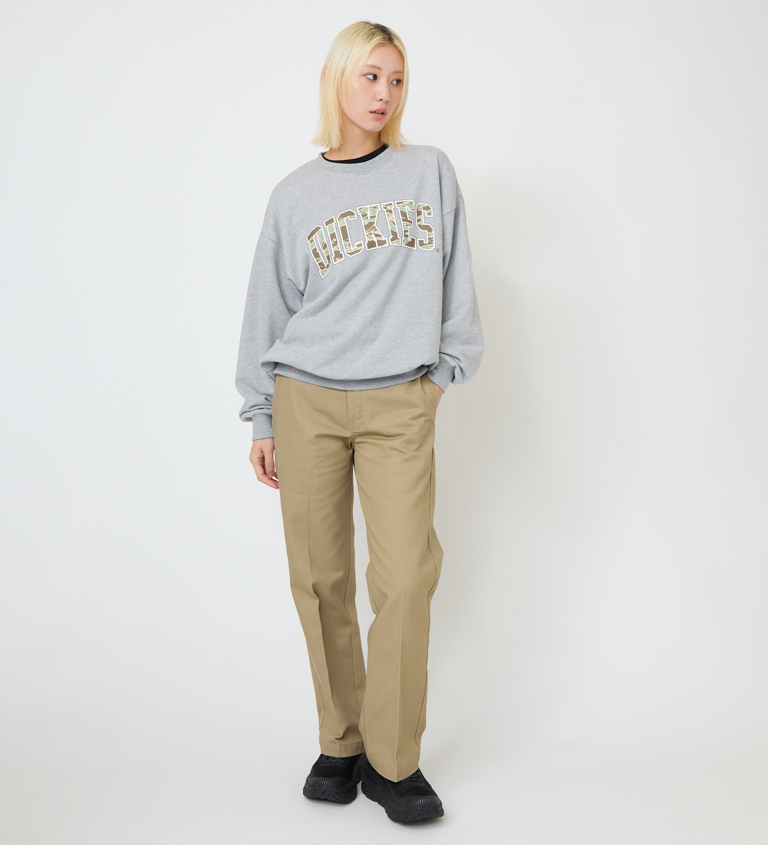 Dickies(ディッキーズ)のタイガーカモスウェット|トップス/スウェット/レディース|ヘザ-グレー