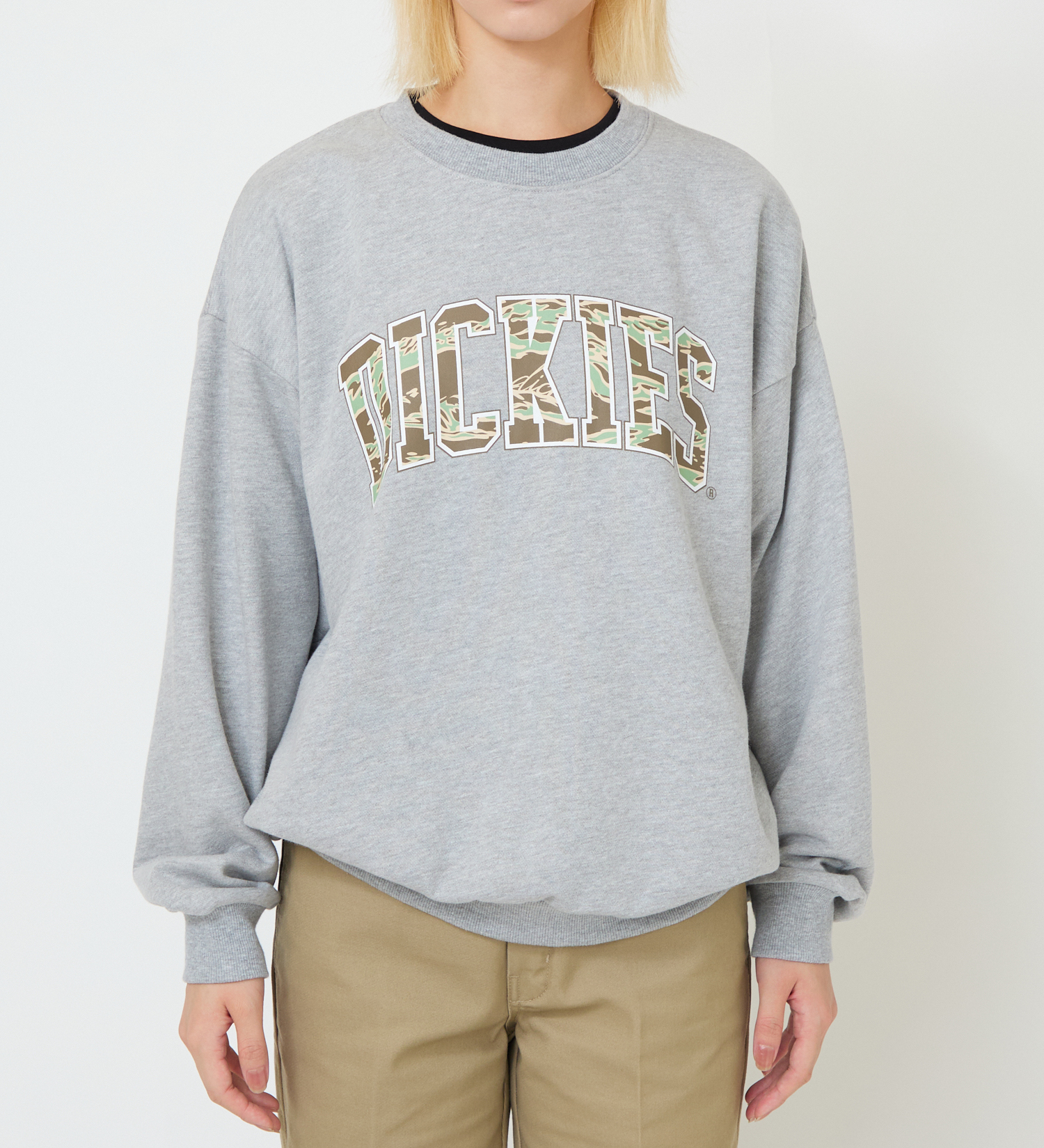 Dickies(ディッキーズ)のタイガーカモスウェット|トップス/スウェット/レディース|ヘザ-グレー