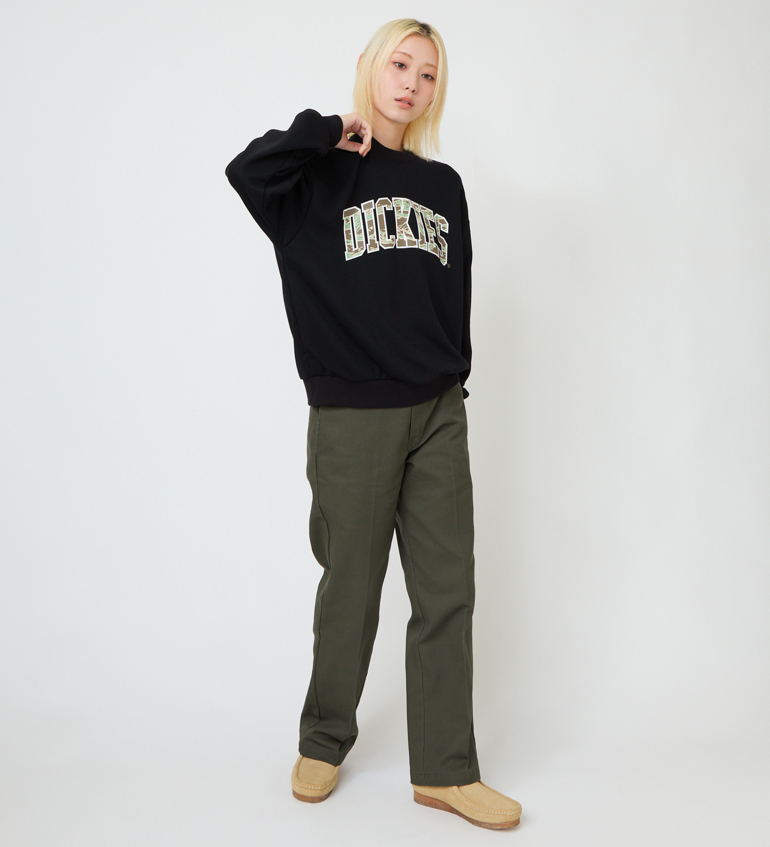 Dickies(ディッキーズ)のタイガーカモスウェット|トップス/スウェット/レディース|ブラック