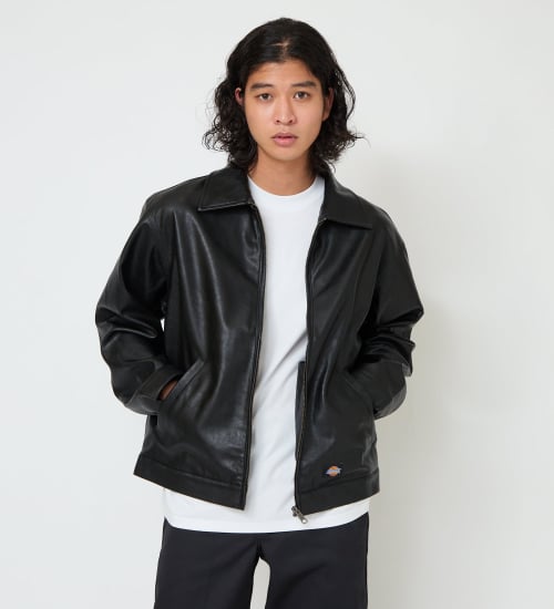 シンセティックレザーアイゼンハワージャケット