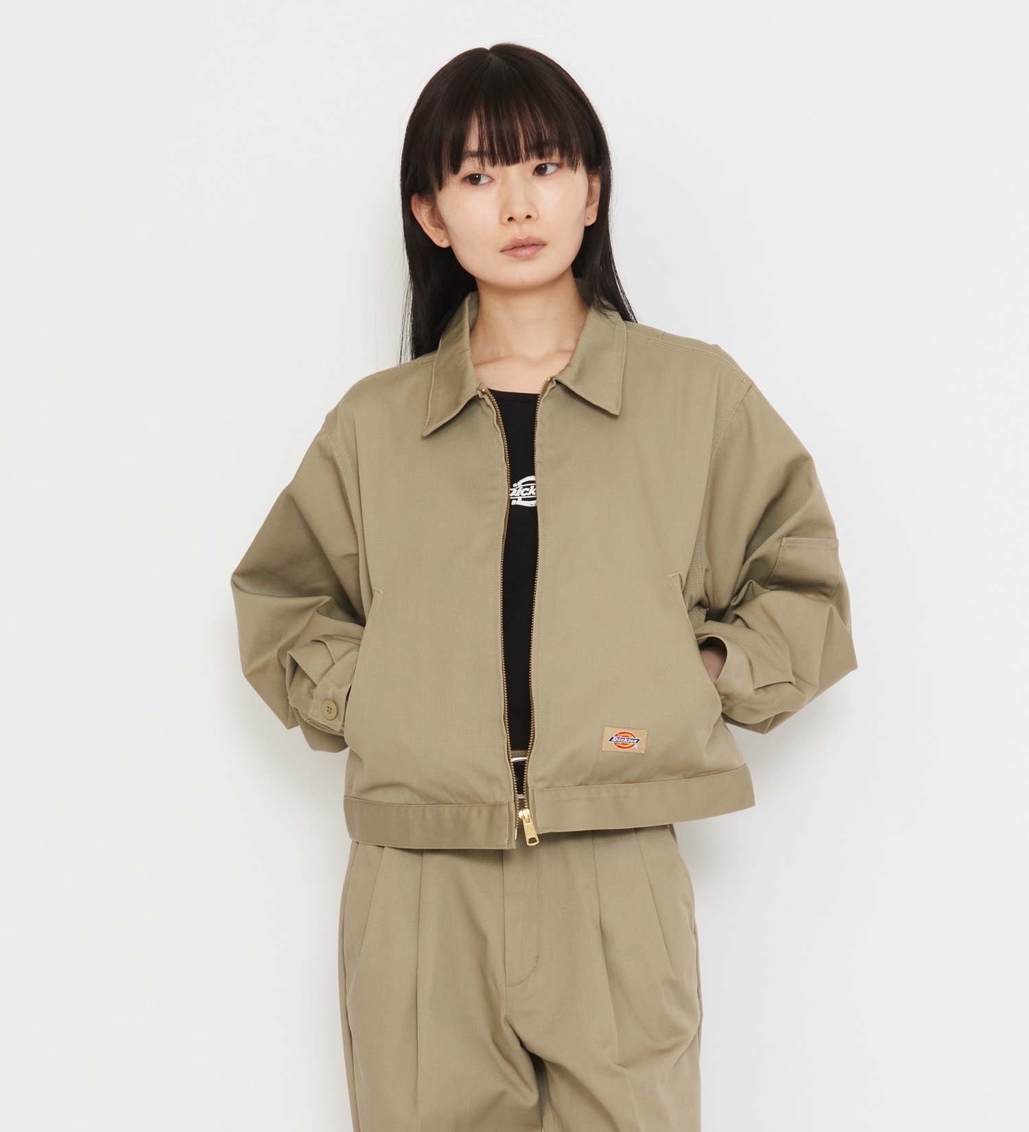 Dickies(ディッキーズ)のレディース TCツイル アイゼンハワーショートジャケット|ジャケット/アウター/その他アウター/レディース|ベージュ