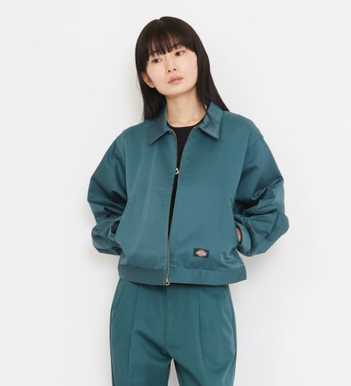 Dickies(ディッキーズ)のレディース TCツイル アイゼンハワーショートジャケット|ジャケット/アウター/その他アウター/レディース|ダークグリーン