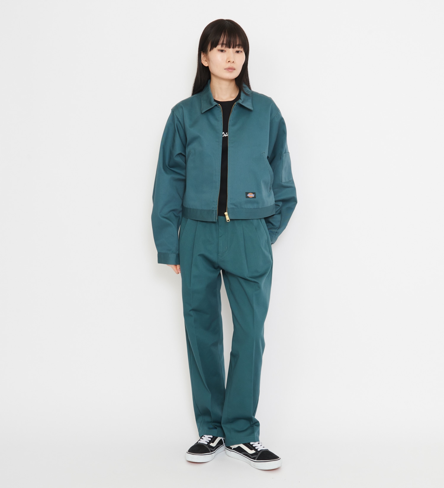 Dickies(ディッキーズ)のレディース TCツイル アイゼンハワーショートジャケット|ジャケット/アウター/その他アウター/レディース|ダークグリーン