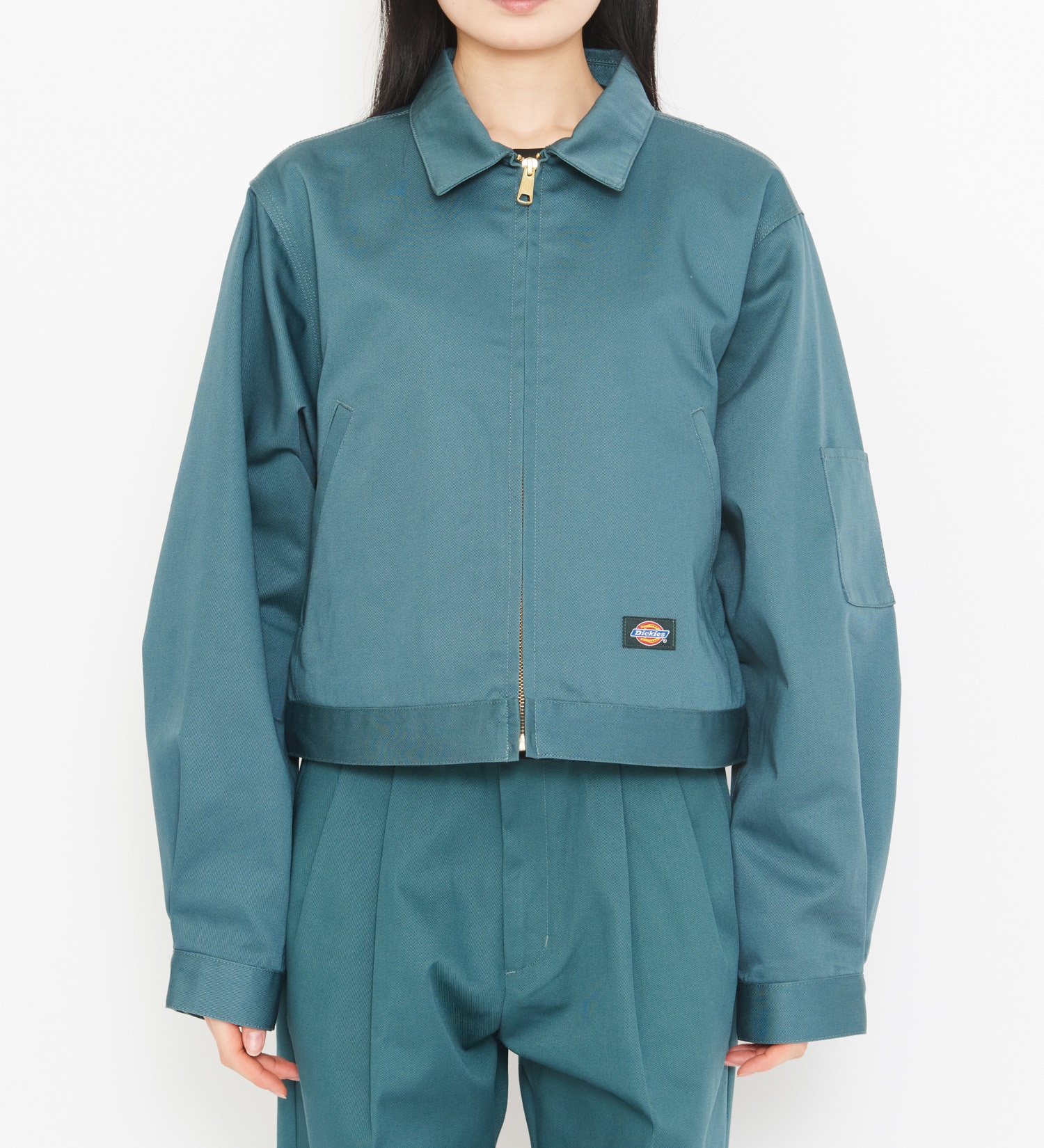 Dickies(ディッキーズ)のレディース TCツイル アイゼンハワーショートジャケット|ジャケット/アウター/その他アウター/レディース|ダークグリーン