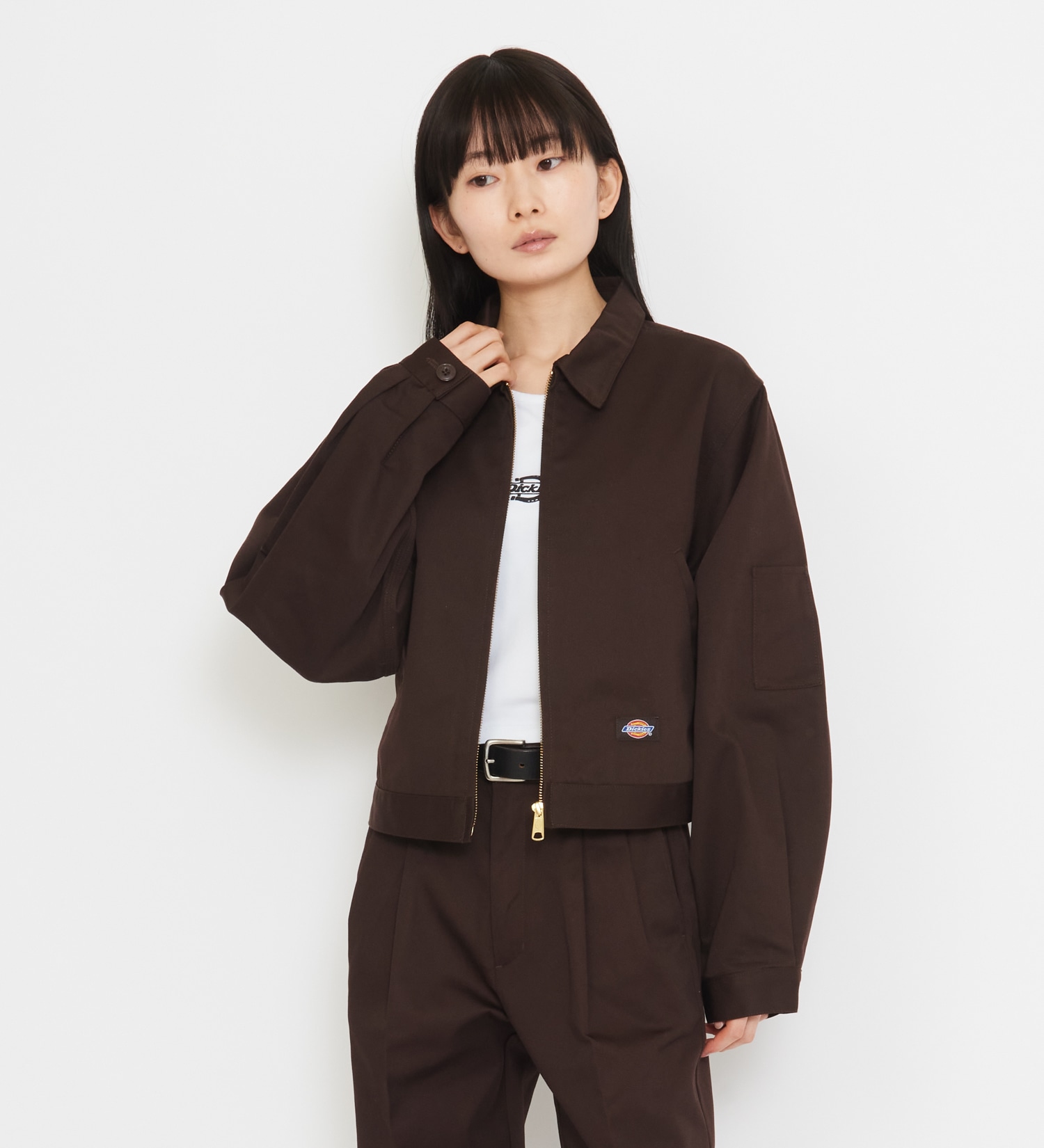 Dickies(ディッキーズ)のレディース TCツイル アイゼンハワーショートジャケット|ジャケット/アウター/その他アウター/レディース|ダークブラウン