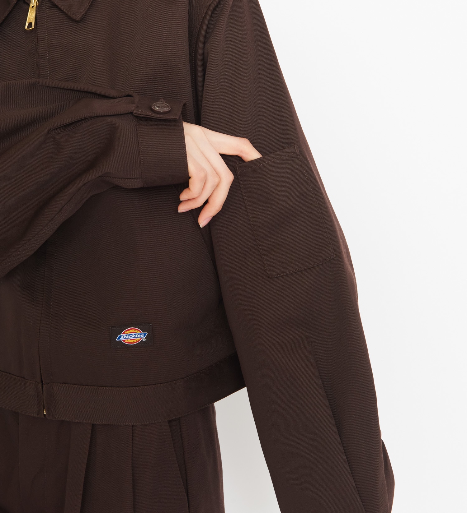 Dickies(ディッキーズ)のレディース TCツイル アイゼンハワーショートジャケット|ジャケット/アウター/その他アウター/レディース|ダークブラウン