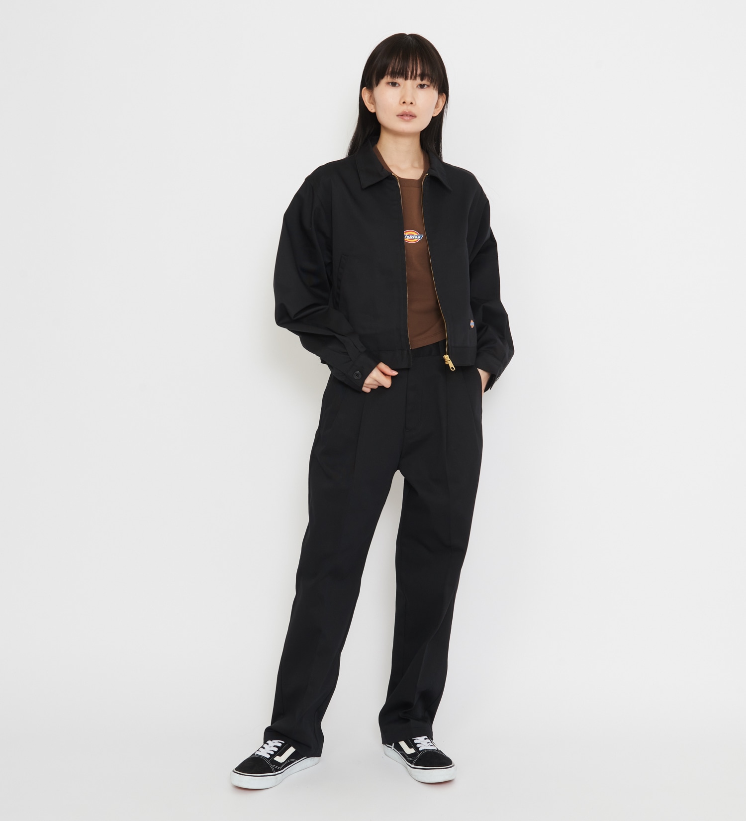 Dickies(ディッキーズ)のレディース TCツイル アイゼンハワーショートジャケット|ジャケット/アウター/その他アウター/レディース|ブラック