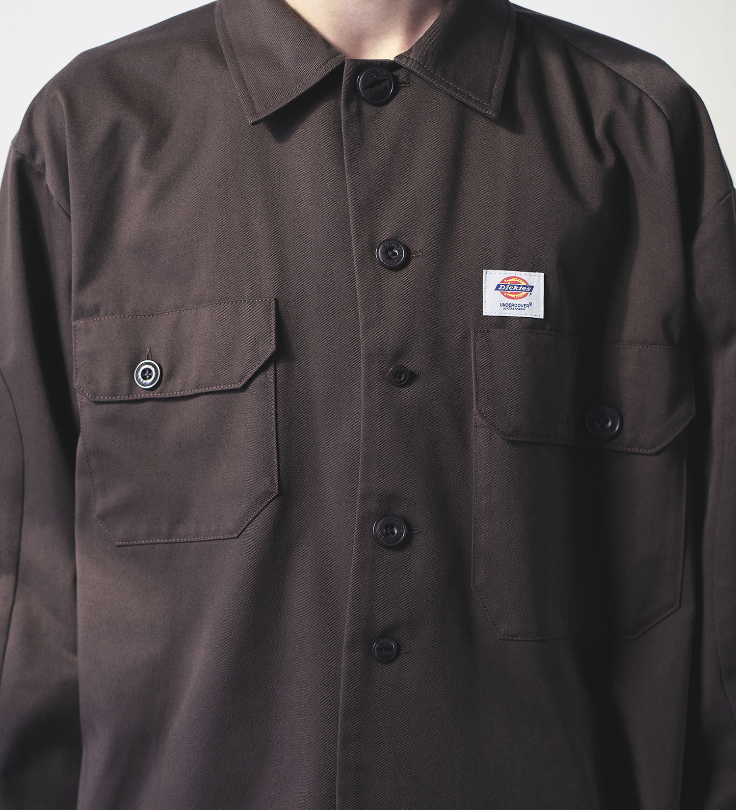 Dickies(ディッキーズ)の【Dickies x UNDERCOVER】 Long-Sleeve Work Shirt|トップス/シャツ/ブラウス/メンズ|ダークブラウン