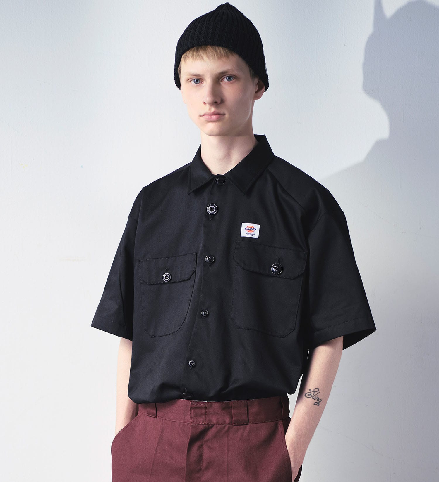 Dickies(ディッキーズ)の【Dickies x UNDERCOVER】 Short-Sleeve Work Shirt|トップス/シャツ/ブラウス/メンズ|ブラック