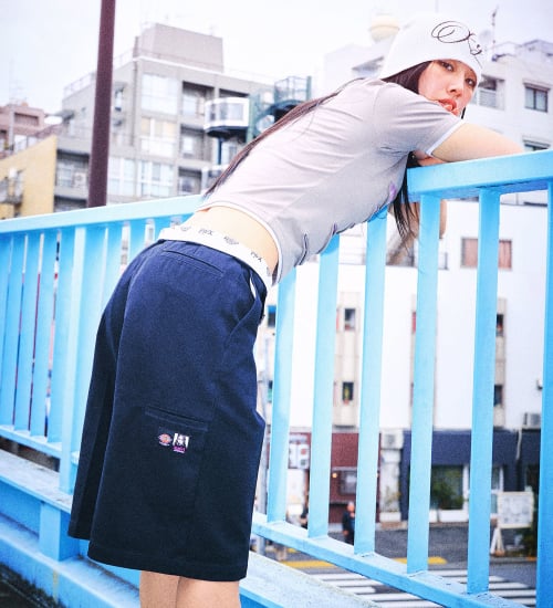 Dickies(ディッキーズ)の【Dickies x X-girl】WASHED WORK SHORTS|パンツ/パンツ/レディース|ブラック