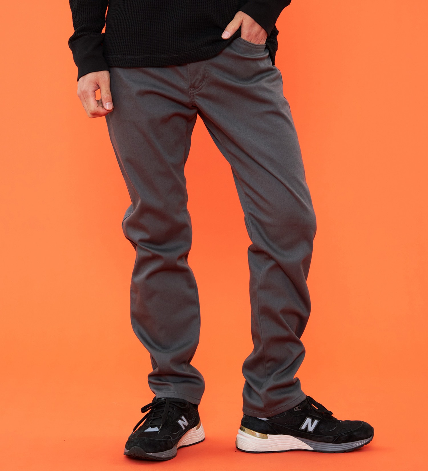 EDWIN(エドウイン)の【予約P】【大きいサイズ】【冬用】WILD FIRE レギュラーストレート デニムパンツ ジーンズ 暖パンツ 三層構造 保温 防風【暖】|パンツ/パンツ/メンズ|チャコールグレー