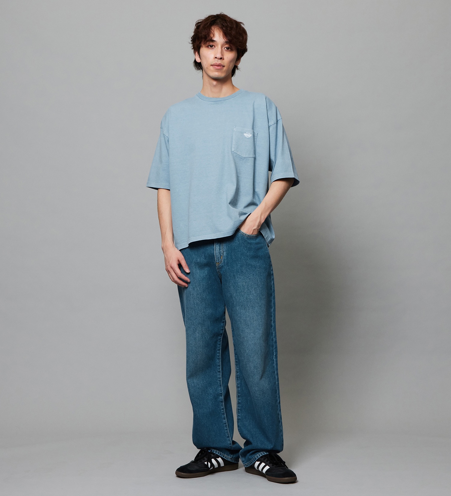 EDWIN(エドウイン)のバギージーンズ ルーズテーパード デニムパンツ ライトオンス|パンツ/デニム / ジーンズパンツ/メンズ|中色ブルー