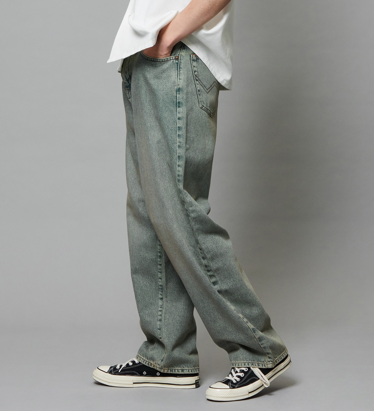 EDWIN(エドウイン)のワイド バギージーンズ デニムパンツ|パンツ/デニム / ジーンズパンツ/メンズ|淡色ブルー3