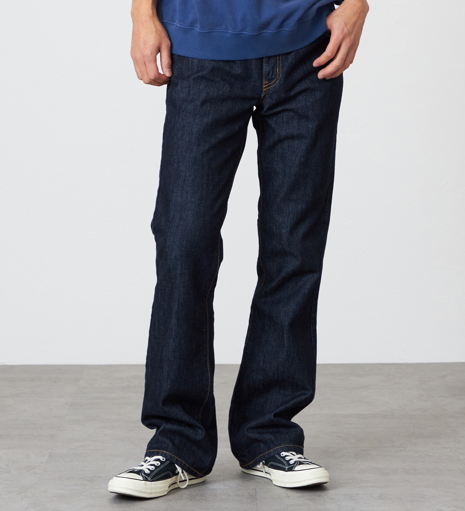 EDWIN(エドウイン)の【裾上げ無料】インターナショナルベーシック 401 ブーツカット デニムパンツ ジーンズ|パンツ/デニム / ジーンズパンツ/メンズ|インディゴブルー