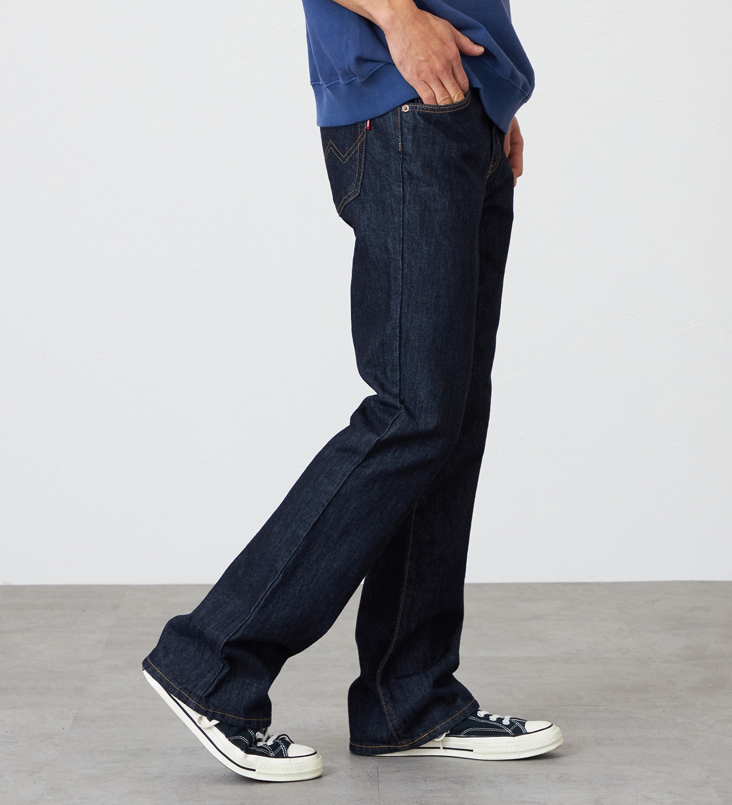 EDWIN(エドウイン)の【裾上げ無料】インターナショナルベーシック 401 ブーツカット デニムパンツ ジーンズ|パンツ/デニム / ジーンズパンツ/メンズ|インディゴブルー