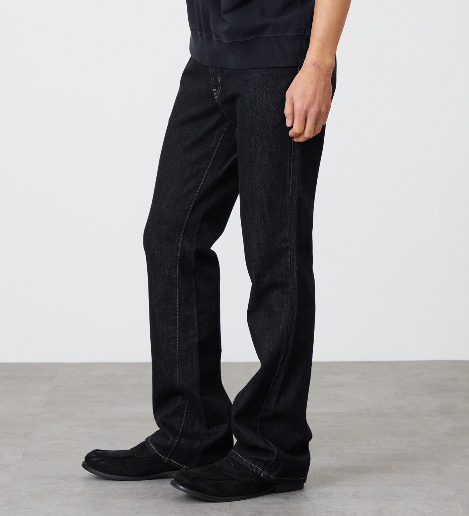 EDWIN(エドウイン)の【裾上げ無料】インターナショナルベーシック 401 ブーツカット デニムパンツ ジーンズ|パンツ/デニム / ジーンズパンツ/メンズ|ブラックデニム