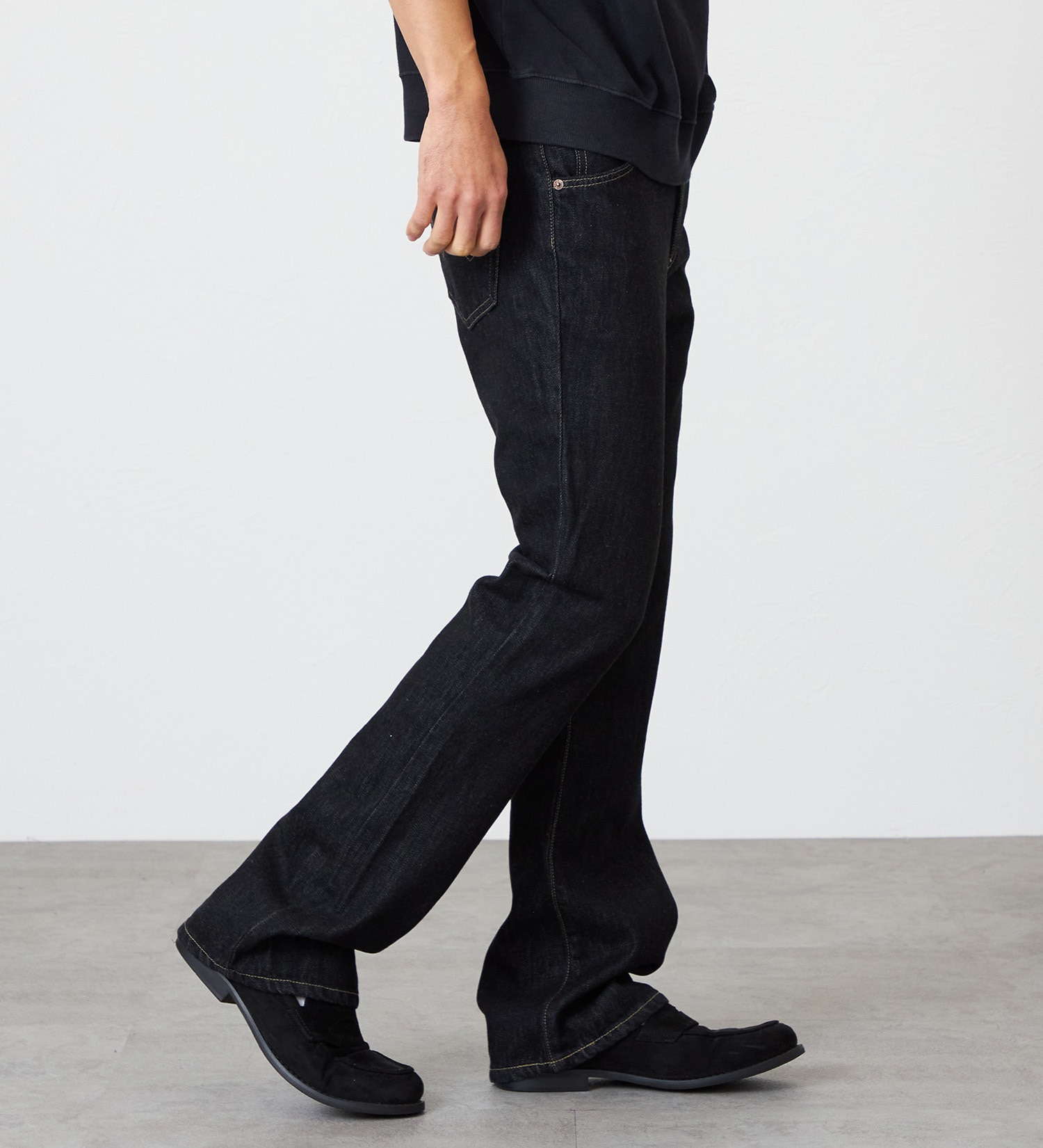 EDWIN(エドウイン)の【裾上げ無料】インターナショナルベーシック 401 ブーツカット デニムパンツ ジーンズ|パンツ/デニム / ジーンズパンツ/メンズ|ブラックデニム