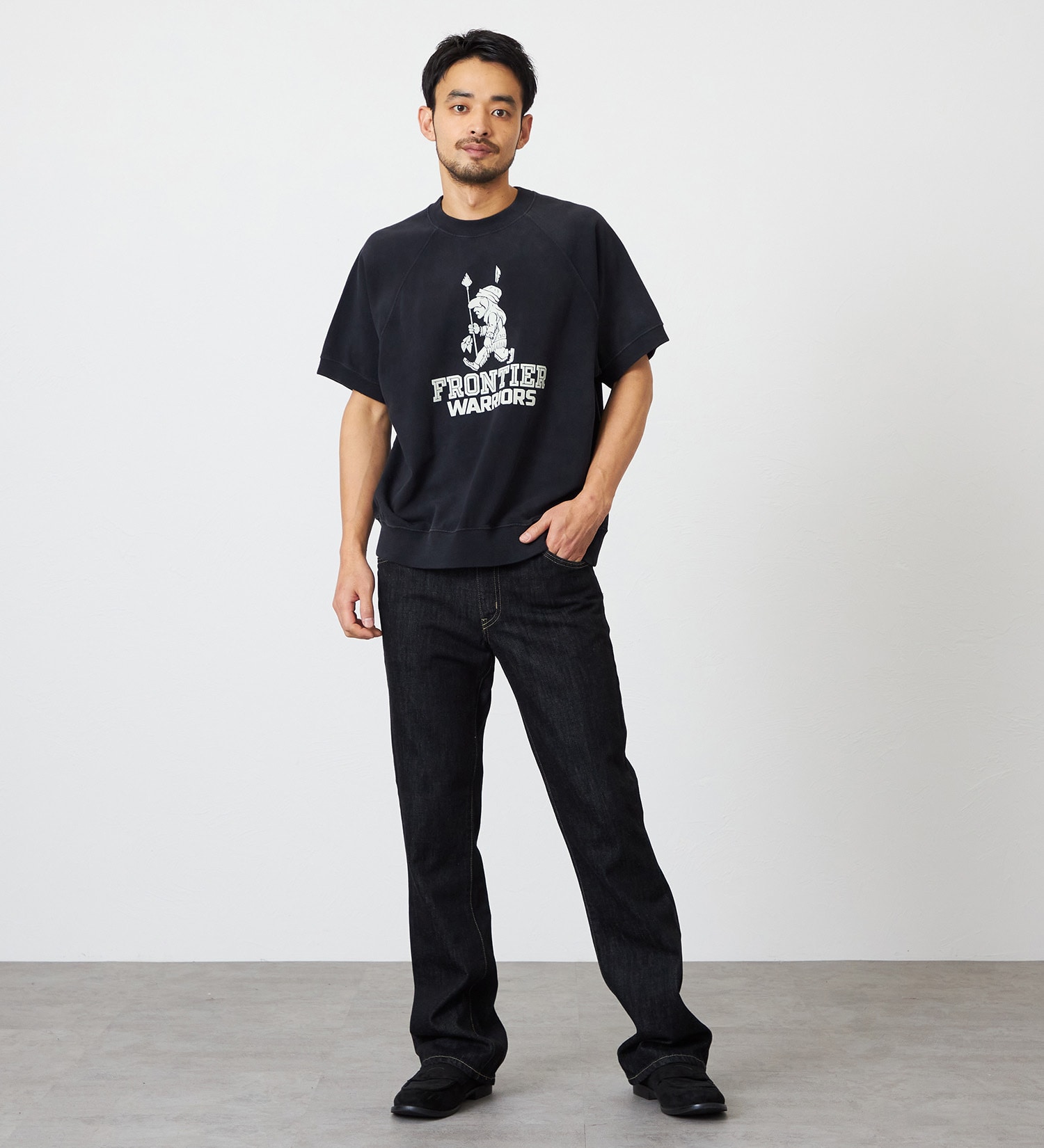 EDWIN(エドウイン)の【裾上げ無料】インターナショナルベーシック 401 ブーツカット デニムパンツ ジーンズ|パンツ/デニム / ジーンズパンツ/メンズ|ブラックデニム