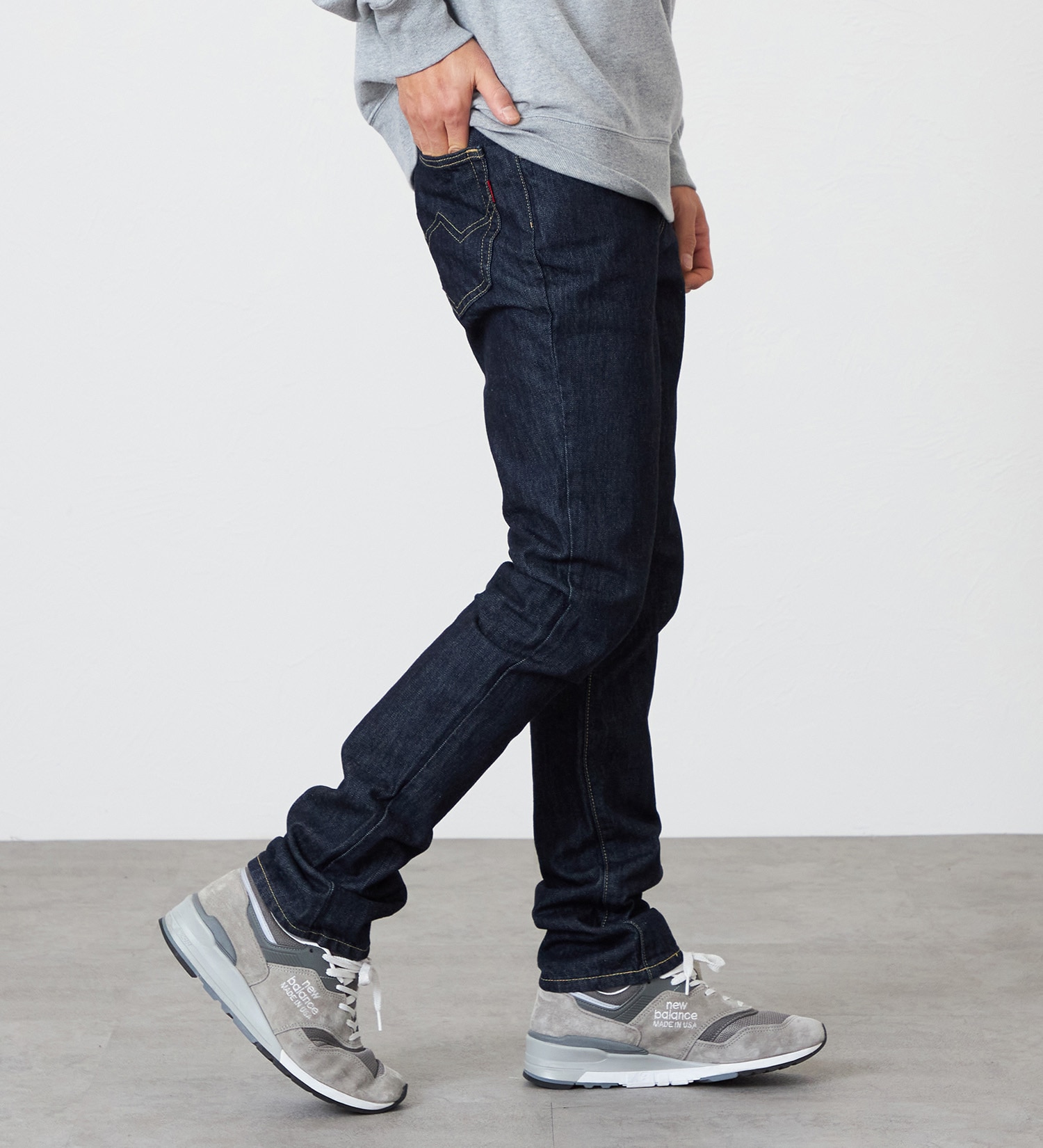 EDWIN(エドウイン)の【試着対象】【裾上げ無料】インターナショナルベーシック 402 すっきりストレート デニムパンツ ジーンズ|パンツ/デニム / ジーンズパンツ/メンズ|インディゴブルー