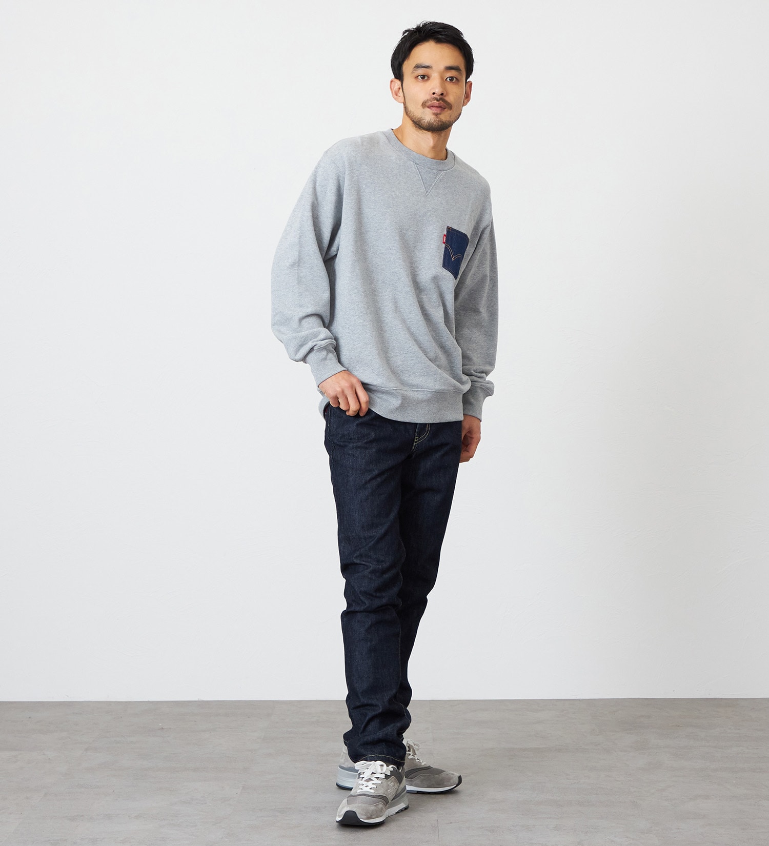 EDWIN(エドウイン)の【試着対象】【裾上げ無料】インターナショナルベーシック 402 すっきりストレート デニムパンツ ジーンズ|パンツ/デニム / ジーンズパンツ/メンズ|インディゴブルー