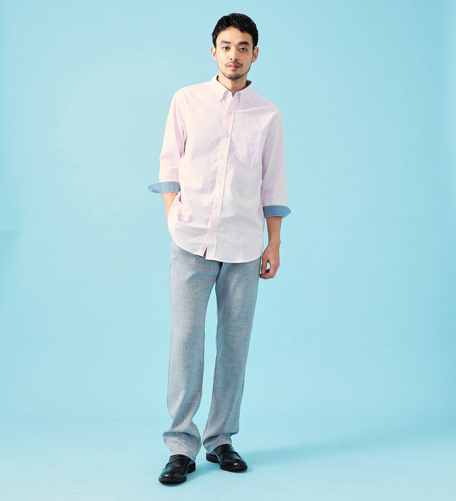 EDWIN(エドウイン)の【SUMMER SALE】【夏用】インターナショナルベーシック COOL スリム リネンライク トラウザー ドライタッチ 速乾【涼】|パンツ/パンツ/メンズ|グレー