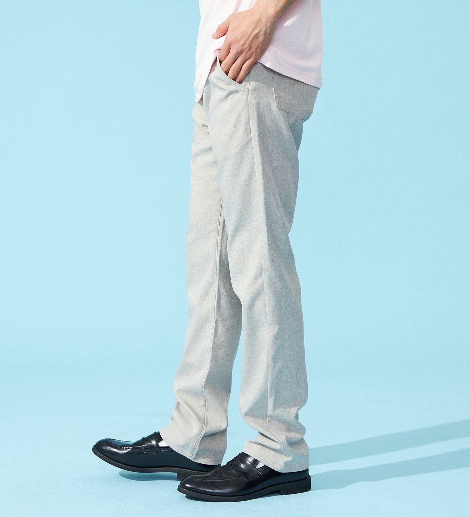 EDWIN(エドウイン)の【SUMMER SALE】【夏用】インターナショナルベーシック COOL スリム リネンライク トラウザー ドライタッチ 速乾【涼】|パンツ/パンツ/メンズ|ベージュ