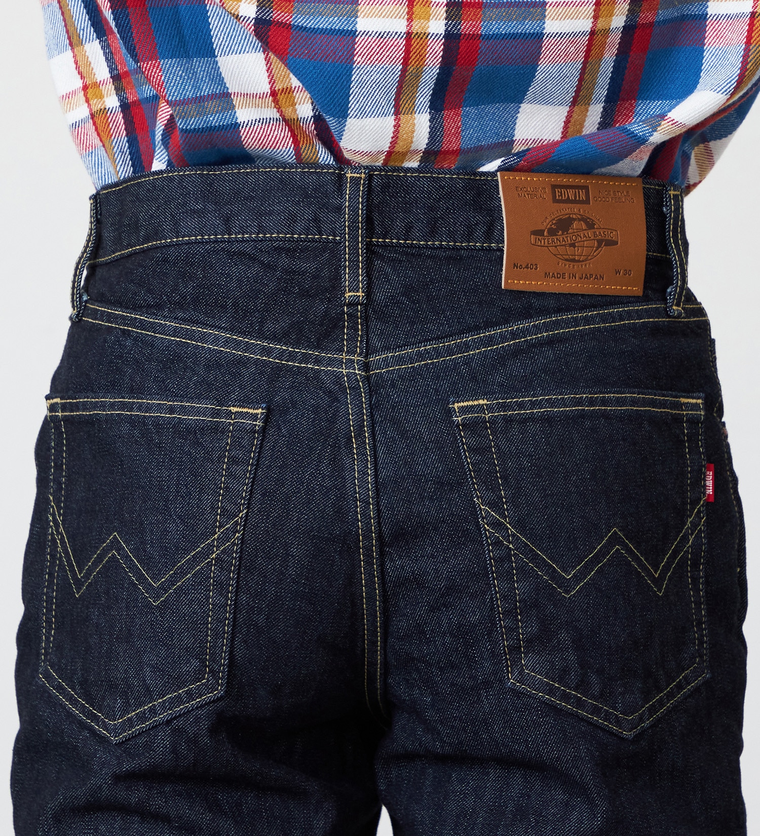 EDWIN(エドウイン)の【裾上げ無料】インターナショナルベーシック 403 ふつうのストレート デニムパンツ ジーンズ|パンツ/デニム / ジーンズパンツ/メンズ|インディゴブルー