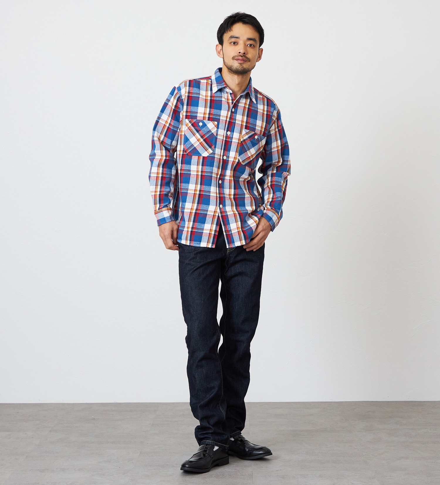 EDWIN(エドウイン)の【裾上げ無料】インターナショナルベーシック 403 ふつうのストレート デニムパンツ ジーンズ|パンツ/デニム / ジーンズパンツ/メンズ|インディゴブルー