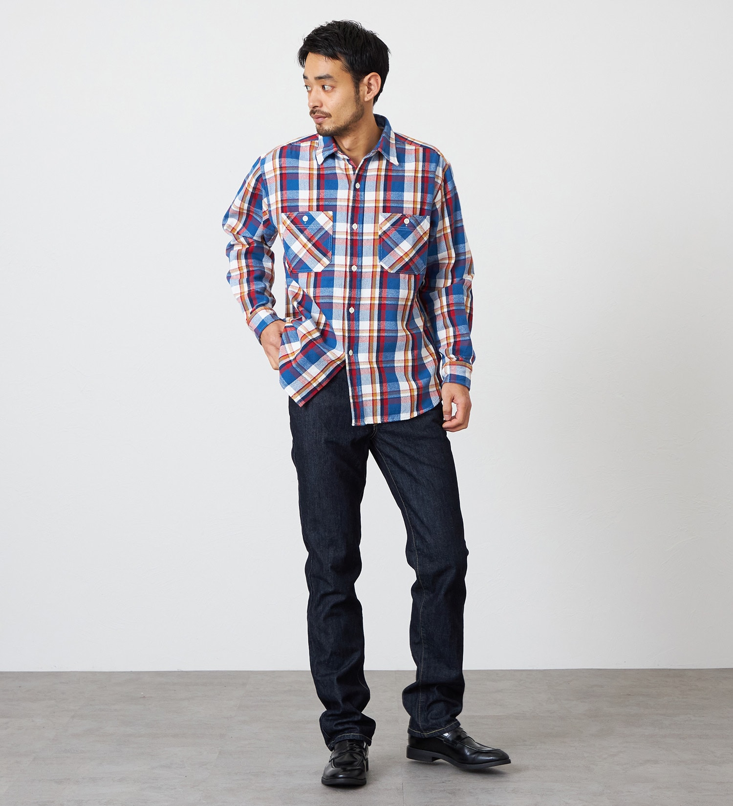 EDWIN(エドウイン)の【裾上げ無料】インターナショナルベーシック 403 ふつうのストレート デニムパンツ ジーンズ|パンツ/デニム / ジーンズパンツ/メンズ|インディゴブルー