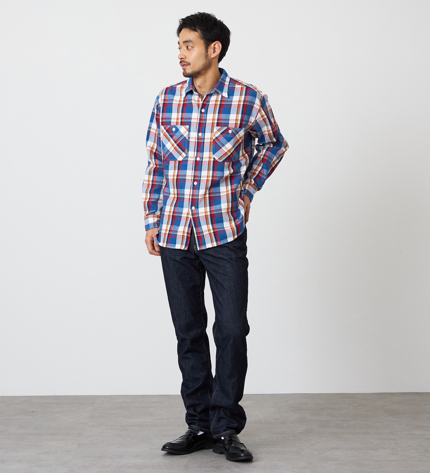 EDWIN(エドウイン)の【裾上げ無料】インターナショナルベーシック 403 ふつうのストレート デニムパンツ ジーンズ|パンツ/デニム / ジーンズパンツ/メンズ|インディゴブルー