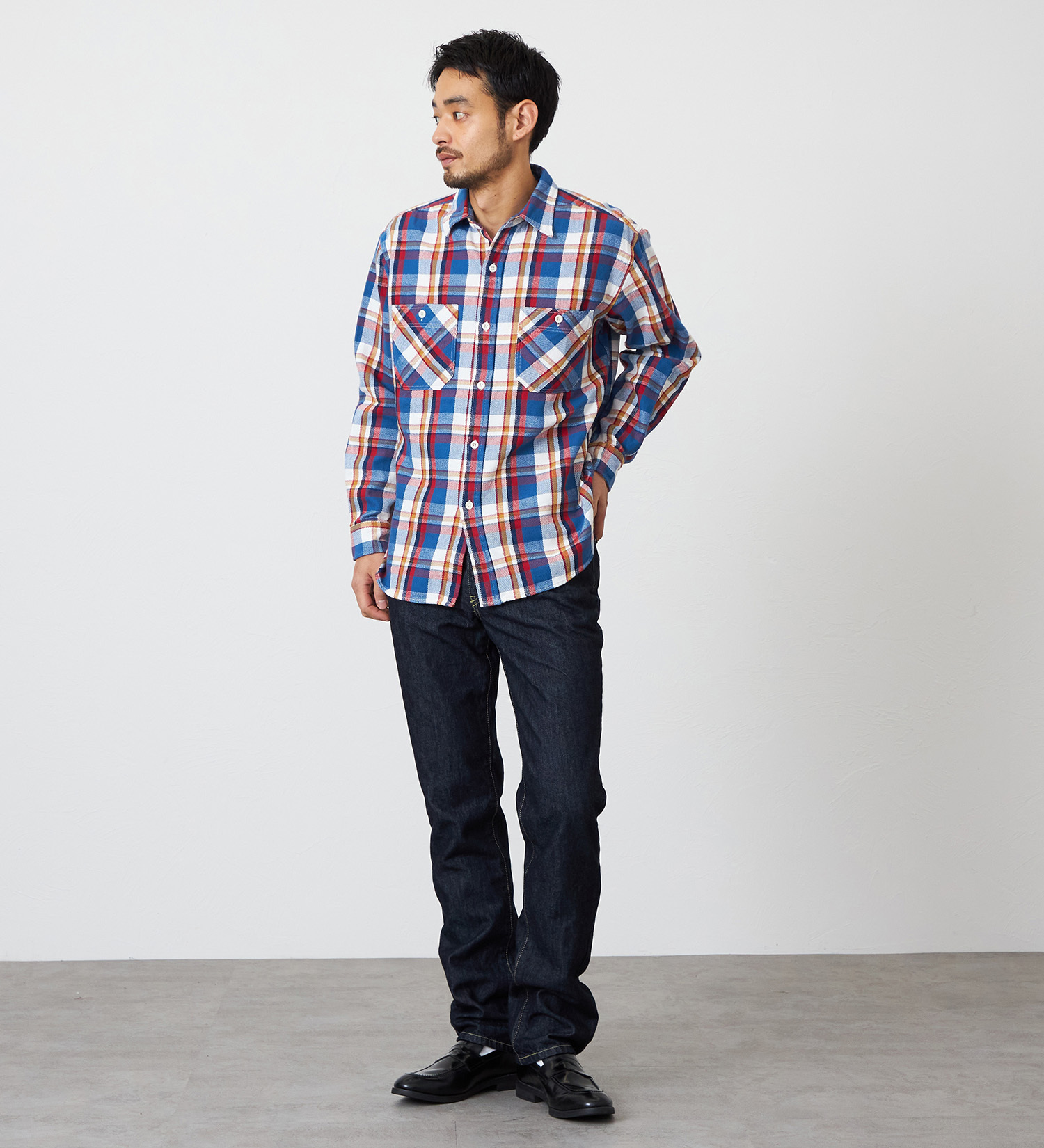 EDWIN(エドウイン)の【裾上げ無料】インターナショナルベーシック 403 ふつうのストレート デニムパンツ ジーンズ|パンツ/デニム / ジーンズパンツ/メンズ|インディゴブルー